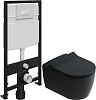 Комплект Унитаз подвесной STWORKI Ноттвиль SETK3104-2616 безободковый, с микролифтом, черный + Систе 587769