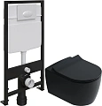 Комплект Унитаз подвесной STWORKI Ноттвиль SETK3104-2616 безободковый, с микролифтом, черный + Систе 587769 Комплект Унитаз подвесной STWORKI Ноттвиль SETK3104-2616 безободковый, с микролифтом, черный + Систе 587769