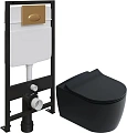 Комплект Унитаз подвесной STWORKI Ноттвиль SETK3104-2616 безободковый, с микролифтом, черный + Систе 587773 Комплект Унитаз подвесной STWORKI Ноттвиль SETK3104-2616 безободковый, с микролифтом, черный + Систе 587773