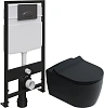 Комплект Унитаз подвесной STWORKI Ноттвиль SETK3104-2616 безободковый, с микролифтом, черный + Систе 587778