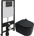 Комплект Унитаз подвесной STWORKI Ноттвиль SETK3104-2616 безободковый, с микролифтом, черный + Систе 587778 Комплект Унитаз подвесной STWORKI Ноттвиль SETK3104-2616 безободковый, с микролифтом, черный + Систе 587778
