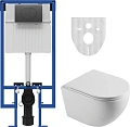 Комплект Унитаз подвесной STWORKI Скаген SK-09up безободковый, с микролитом + Система инсталляции дл 589309 Комплект Унитаз подвесной STWORKI Скаген SK-09up безободковый, с микролитом + Система инсталляции дл 589309