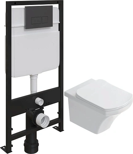 Комплект Унитаз подвесной STWORKI Хальмстад SETK2804-0606-001-1-6000 с микролифтом + Система инсталл 560226 Комплект Унитаз подвесной STWORKI Хальмстад SETK2804-0606-001-1-6000 с микролифтом + Система инсталл 560226