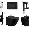 Комплект унитаза ABBER AC1100MB черный матовый с инсталляцией AC0105 и кнопкой AC0120MB, биде AC1150MB с инсталляцией AC0101P AC1100MB-AC0105-AC0120MB-AC1150MB-AC0101P Комплект унитаза ABBER AC1100MB черный матовый с инсталляцией AC0105 и кнопкой AC0120MB, биде AC1150MB с инсталляцией AC0101P AC1100MB-AC0105-AC0120MB-AC1150MB-AC0101P