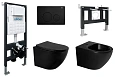 Комплект унитаза ABBER AC1100MB черный матовый с инсталляцией AC0105 и кнопкой AC0121MB, биде AC1150MB с инсталляцией AC0101P AC1100MB-AC0105-AC0121MB-AC1150MB-AC0101P Комплект унитаза ABBER AC1100MB черный матовый с инсталляцией AC0105 и кнопкой AC0121MB, биде AC1150MB с инсталляцией AC0101P AC1100MB-AC0105-AC0121MB-AC1150MB-AC0101P