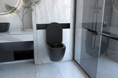 Комплект унитаза ABBER Bequem AC1100MB черный матовый с инсталляцией AC0105 и кнопкой AC0121MB черная матовая AC1100MB-AC0105-AC0121MB Комплект унитаза ABBER Bequem AC1100MB черный матовый с инсталляцией AC0105 и кнопкой AC0121MB черная матовая AC1100MB-AC0105-AC0121MB