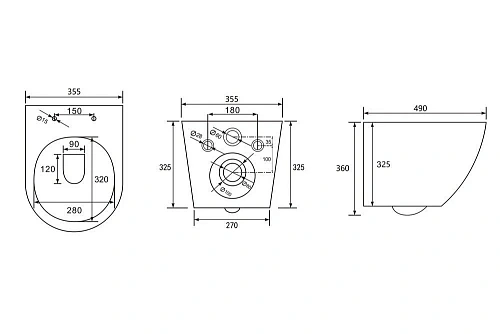 Комплект унитаза ABBER Bequem AC1100T белый с инсталляцией AC0105 и кнопкой AC0121NG никель AC1100T-AC0105-AC0121NG Комплект унитаза ABBER Bequem AC1100T белый с инсталляцией AC0105 и кнопкой AC0121NG никель AC1100T-AC0105-AC0121NG