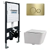 Комплект унитаза ABBER Rechteck AC1201 белый с инсталляцией AC0105 и кнопкой AC0121MMG золото матовое AC1201-AC0105-AC0121MMG Комплект унитаза ABBER Rechteck AC1201 белый с инсталляцией AC0105 и кнопкой AC0121MMG золото матовое AC1201-AC0105-AC0121MMG