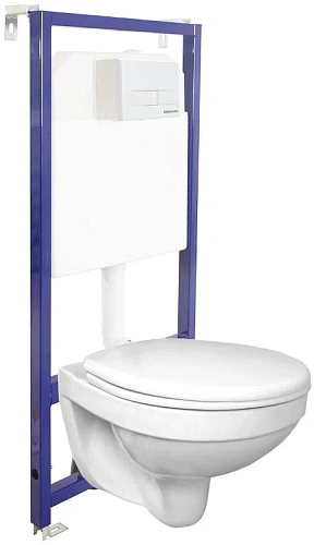 Комплект унитаза BERGES OPTIM PS с инсталляцией NOVUM525, кнопкой смыва L1 и сидением 042414 Комплект унитаза BERGES OPTIM PS с инсталляцией NOVUM525, кнопкой смыва L1 и сидением 042414