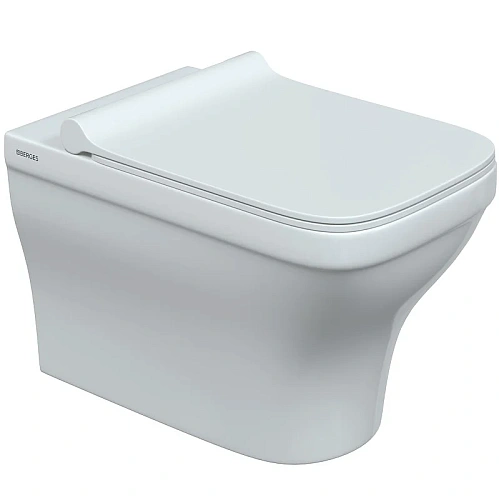 Комплект унитаза BERGES Strati Rimless с инсталляцией NOVUM кнопкой D3 хром глянец, сидение дюроплас 042450 Комплект унитаза BERGES Strati Rimless с инсталляцией NOVUM кнопкой D3 хром глянец, сидение дюроплас 042450