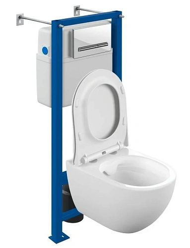 Комплект унитаза Cersanit BRASKO SMART (A68277) инсталляции VECTOR и клавиши смыва PILOT стекло белый 68277 Комплект унитаза Cersanit BRASKO SMART (A68277) инсталляции VECTOR и клавиши смыва PILOT стекло белый 68277