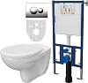 Комплект унитаза DIWO Анапа безободковыйD с крышкой-сиденьем DIWO Анапа 804-003-701 с системой инста 580587