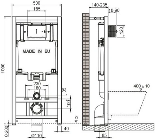 Комплект унитаза Jacob Delafon Elite E21742RU-00 безободковый с инсталляцией и кнопкой смыва Комплект унитаза Jacob Delafon Elite E21742RU-00 безободковый с инсталляцией и кнопкой смыва