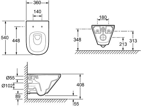 Комплект унитаза Jacob Delafon Modern Life E21773RU-00 с инсталляцией и кнопкой смыва Комплект унитаза Jacob Delafon Modern Life E21773RU-00 с инсталляцией и кнопкой смыва