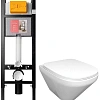 Комплект унитаза Jacob Delafon Modern Life E21773RU-00 с инсталляцией и кнопкой смыва Комплект унитаза Jacob Delafon Modern Life E21773RU-00 с инсталляцией и кнопкой смыва
