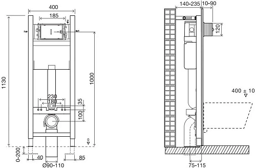 Комплект унитаза Jacob Delafon Modern Life E21774RU-00 с инсталляцией Комплект унитаза Jacob Delafon Modern Life E21774RU-00 с инсталляцией