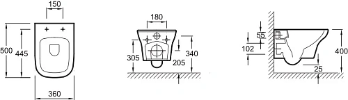 Комплект унитаза Jacob Delafon Vox E21746RU-00 безободковый с инсталляцией и кнопкой смыва Комплект унитаза Jacob Delafon Vox E21746RU-00 безободковый с инсталляцией и кнопкой смыва