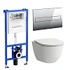 Комплект унитаза Laufen Pro 8.6996.6.000.000.R с инсталляцией, клавишей смыва и сиденьем Комплект унитаза Laufen Pro 8.6996.6.000.000.R с инсталляцией, клавишей смыва и сиденьем