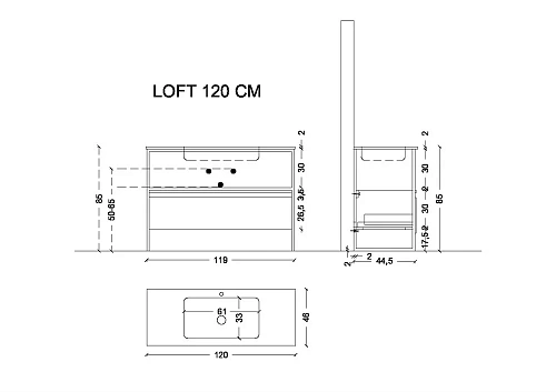 Консоль под раковину Armadi Art LOFT 120 893-120 Консоль под раковину Armadi Art LOFT 120 893-120