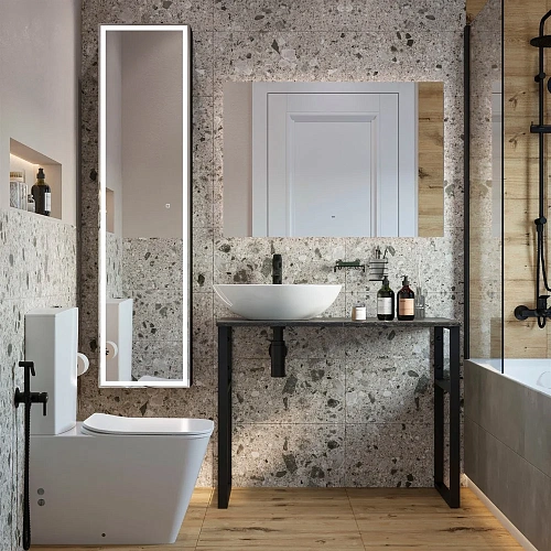 Консоль с раковиной DIWO Элиста 100 чёрный мрамор, Moduo 55 Leaf 555473 Консоль с раковиной DIWO Элиста 100 чёрный мрамор, Moduo 55 Leaf 555473