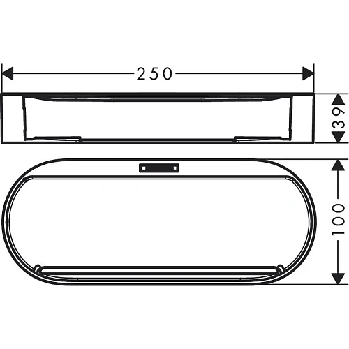Контейнер Hansgrohe WallStoris 27913670, матовый черный Контейнер Hansgrohe WallStoris 27913670, матовый черный
