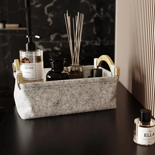 Корзина для белья WasserKRAFT Aula WB-110-M серый Корзина для белья WasserKRAFT Aula WB-110-M серый