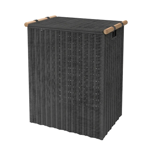 Корзина для белья WasserKRAFT Gollach WB-330-L черный Корзина для белья WasserKRAFT Gollach WB-330-L черный