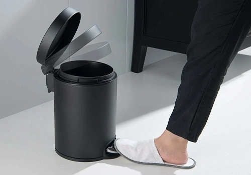 Корзина для мусора Aquatek AQ4991MB черный матовый Корзина для мусора Aquatek AQ4991MB черный матовый