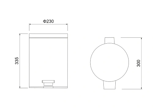 Корзина для мусора Aquatek AQ4992MB черный матовый Корзина для мусора Aquatek AQ4992MB черный матовый