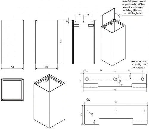 Корзина для мусора Bemeta 101915111 Корзина для мусора Bemeta 101915111
