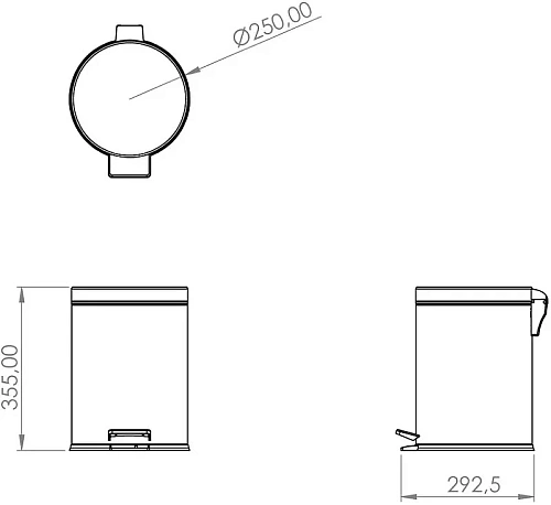 Корзина для мусора BERGES для мусора с педалью 12 л, белое 122004 Корзина для мусора BERGES для мусора с педалью 12 л, белое 122004