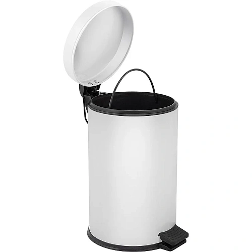 Корзина для мусора BERGES для мусора с педалью 12 л, микролифт, белое 122003 Корзина для мусора BERGES для мусора с педалью 12 л, микролифт, белое 122003