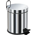 Корзина для мусора BERGES для мусора с педалью 5 л, хром 121002 Корзина для мусора BERGES для мусора с педалью 5 л, хром 121002