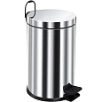 Корзина для мусора BERGES для мусора с педалью 8 л, микролифт,хром 121007 Корзина для мусора BERGES для мусора с педалью 8 л, микролифт,хром 121007