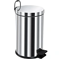 Корзина для мусора BERGES для мусора с педалью 8 л, микролифт,хром 121007 Корзина для мусора BERGES для мусора с педалью 8 л, микролифт,хром 121007