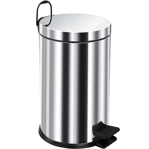 Корзина для мусора BERGES для мусора с педалью 8 л, микролифт,хром 121007 Корзина для мусора BERGES для мусора с педалью 8 л, микролифт,хром 121007