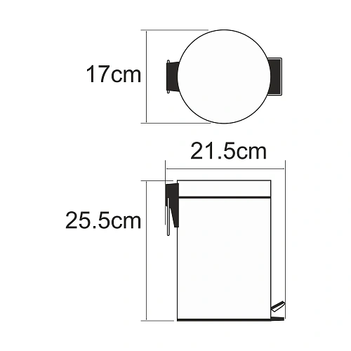 Корзина для мусора WasserKRAFT K-633WHITE 3L белый Корзина для мусора WasserKRAFT K-633WHITE 3L белый