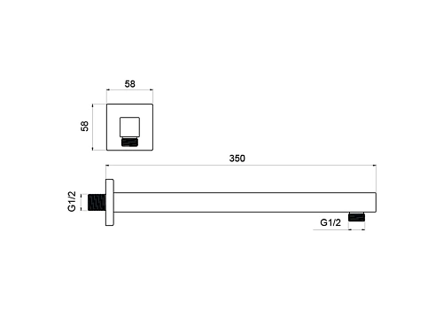 Кронштейн верхнего душа Aquatek AQ2175CR Хром Кронштейн верхнего душа Aquatek AQ2175CR Хром
