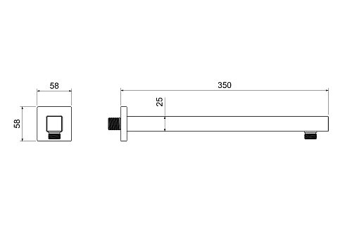 Кронштейн верхнего душа Aquatek AQ2175CR Хром Кронштейн верхнего душа Aquatek AQ2175CR Хром