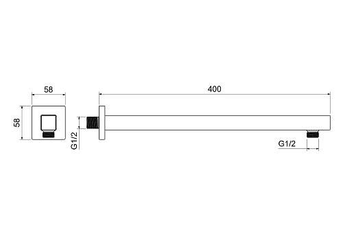 Кронштейн верхнего душа Aquatek AQ2177MB Черный матовый Кронштейн верхнего душа Aquatek AQ2177MB Черный матовый