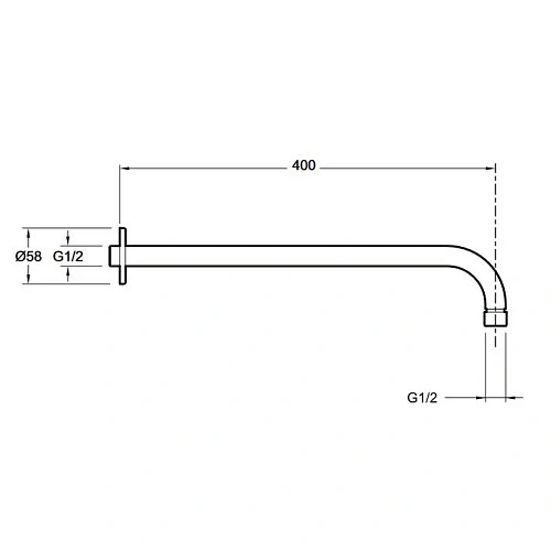 Кронштейн верхнего душа Jacob Delafon E10039-CP Кронштейн верхнего душа Jacob Delafon E10039-CP