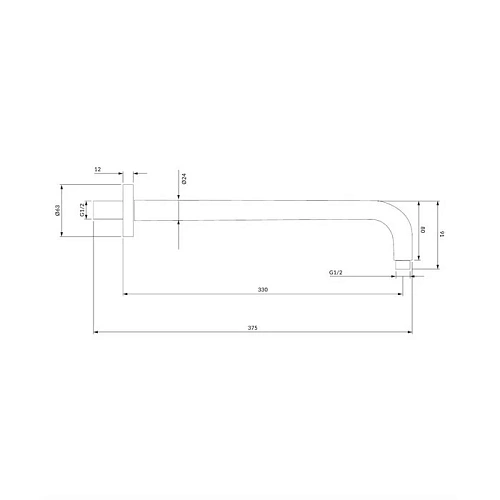 Кронштейн верхнего душа OMNIRES RA01C/KGLB (брашированное золото) Кронштейн верхнего душа OMNIRES RA01C/KGLB (брашированное золото)