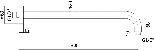 Кронштейн верхнего душа Paffoni Lusso ZSOF035CR Кронштейн верхнего душа Paffoni Lusso ZSOF035CR
