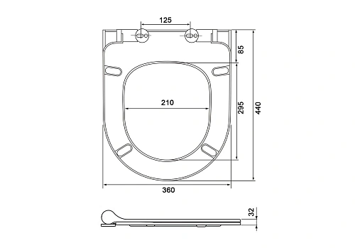 Крышка-сиденье Aquatek АМАДЕО AQ0101-00 белый Крышка-сиденье Aquatek АМАДЕО AQ0101-00 белый