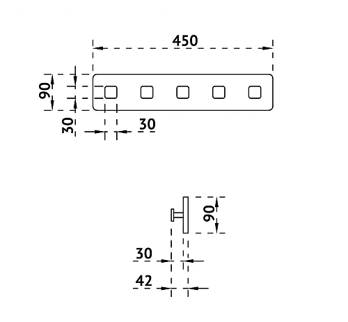 Крючок ABBER Stein AS1650MB черная матовая Крючок ABBER Stein AS1650MB черная матовая