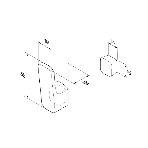 Крючок AM.PM Func A8F35500 Крючок AM.PM Func A8F35500
