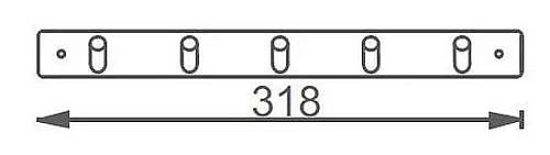 Крючок Aquanet 8220-5 хром Крючок Aquanet 8220-5 хром