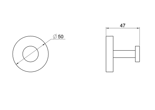 Крючок Aquatek БЕТТА AQ4601MB черный матовый Крючок Aquatek БЕТТА AQ4601MB черный матовый