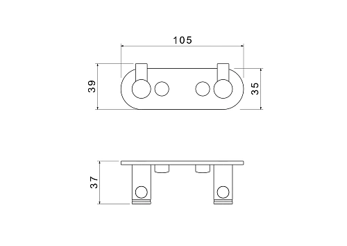 Крючок Aquatek ЕВРОПА AQ4102CR хром Крючок Aquatek ЕВРОПА AQ4102CR хром