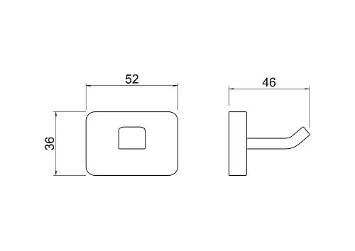 Крючок Aquatek ЛИБРА AQ4301MB черный матовый Крючок Aquatek ЛИБРА AQ4301MB черный матовый
